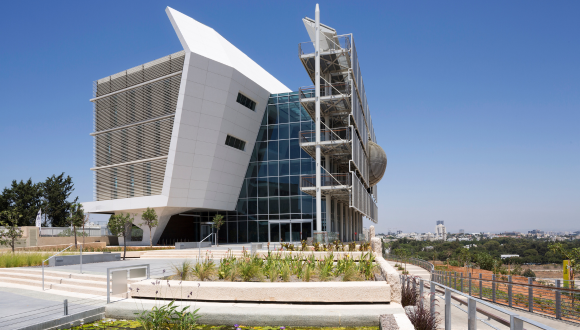 The award-winning Ecobuilding on Tel Aviv University campus, home to the New Environmental School and the Environmental Studies MA