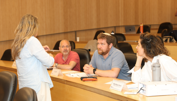 Prof. Jackie Goren and Sofaer Pitch Competition judges at Tel Aviv University