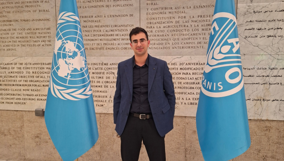 Amit Shmueli at the offices of the UN Food and Agriculture Organization (FAO).