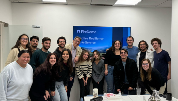 TAU's Liberal Arts BA alumna Galit Shapira with Onward interns