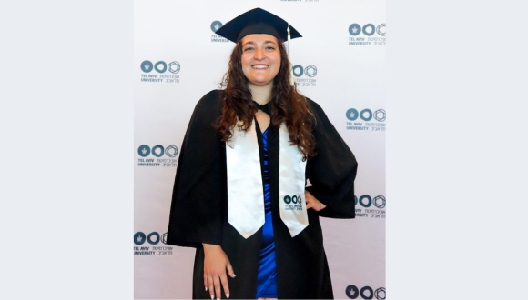 Galit Shapira at her graduation from Tel Aviv University's Liberal Arts BA