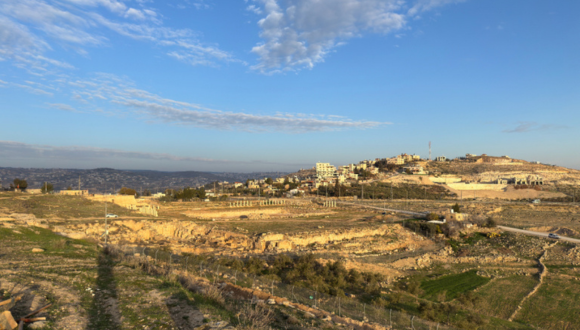 A view of one of the achaeological sites Jianlian visited in Israel