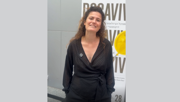 Tama Castel, MFA student, at Docaviv'26 festival in Tel Aviv