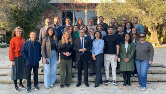 Sofaer Global MBA 2025 cohort meeting the President of Israel Isaac Herzog