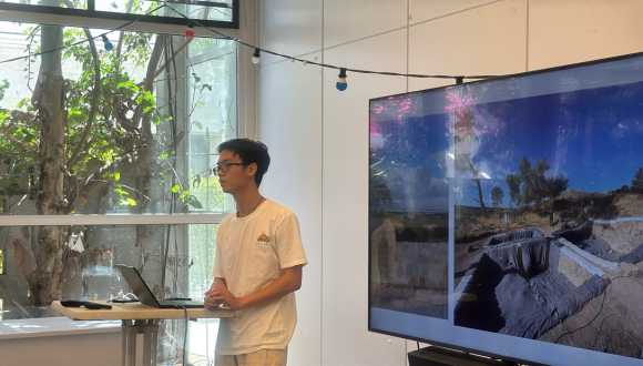 A student from China talks about his participation in Tel Hadid archaeological dig during the Summer Research Program in Humanities at Tel Aviv University