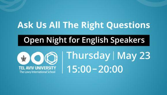 TAU Open Night for Undergrads and New Olim